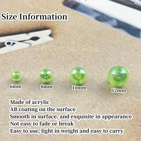 200 جم من الخرز Round Round 6mm 8mm 10mm 10mm ab close حبات حرفة جولة الفواصل مع ثقوب لسلاسل مفتاح سوار قرط in Kuwait
