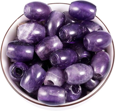 Nupuyai Pack of 30 Barrel Large Hole Beads for Jewelry Making, Polished Rondelle Stone Macrame Beads fit Charms Bracelet, Indian Agate in Saudi Arabia