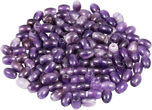 Nupuyai Pack of 30 Barrel Large Hole Beads for Jewelry Making, Polished Rondelle Stone Macrame Beads fit Charms Bracelet, Indian Agate in Saudi Arabia