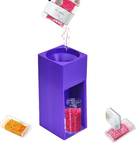 Diamond Painting Organizer,Diamond Painting Drill Funnel for Round Containers,Portable Diamond Art Funnel for Easy Transfer, Diamond Painting Accessories (Violet) in Kuwait