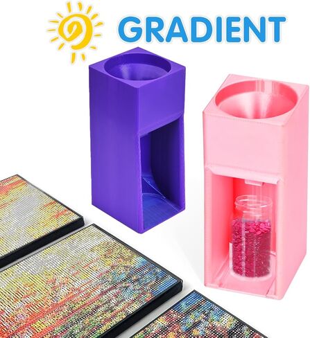 Diamond Painting Organizer,Diamond Painting Drill Funnel for Round Containers,Portable Diamond Art Funnel for Easy Transfer, Diamond Painting Accessories (Violet) in Kuwait