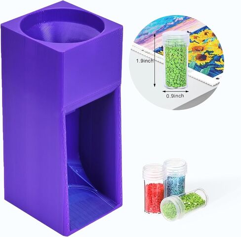 Diamond Painting Organizer,Diamond Painting Drill Funnel for Round Containers,Portable Diamond Art Funnel for Easy Transfer, Diamond Painting Accessories (Violet) in Kuwait