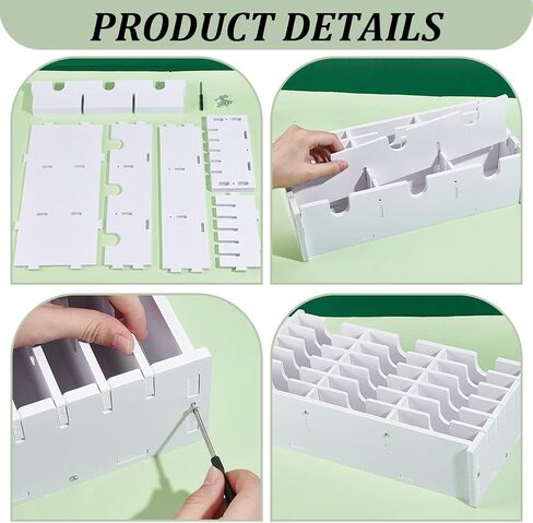 UNICRAFTALE Ink Pad Storage Rack 18 Grids Inkpad Storage Box Stamp Pad Storage Organizer White Stamp Pad Organizer Holder for Desktop for Crafts Supply Stackable Mount in Kuwait