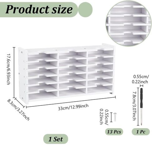 UNICRAFTALE Ink Pad Storage Rack 18 Grids Inkpad Storage Box Stamp Pad Storage Organizer White Stamp Pad Organizer Holder for Desktop for Crafts Supply Stackable Mount in Kuwait