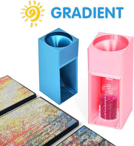 Diamond Painting Organizer,Diamond Painting Drill Funnel for Round Containers,Portable Diamond Art Funnel for Easy Transfer, Diamond Painting Accessories (Violet) in Kuwait