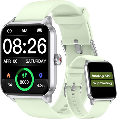 Smart Watch No App/Phone مطلوب ، ساعة ذكية 42 مم للنساء الرجال ، مشاهدة للياقة البدنية مع مراقبة معدل ضربات القلب ، تعقب النوم ، عداد الخطى ، عداد الخطوة ، IP68 مقاوم للماء ، لهواتف Android iOS in Kuwait