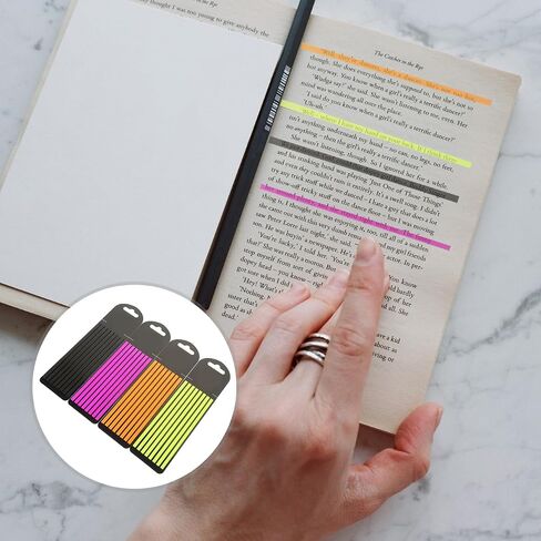 4pcs Highlighter Longy Long Tabs شفافة لزجة علامات صفحة طويلة كتب لشرح الكتب الإمدادات المدرسية للمكاتب الجمالية لوازم الدراسة in Kuwait