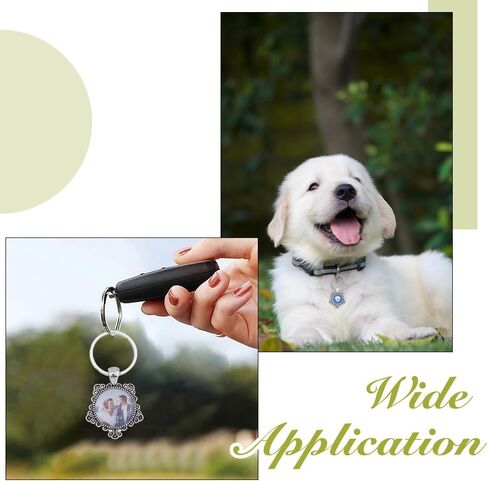 Dicosmetic 20 مجموعات Cabochon Keychain Blanks keychain keychain tray 20mm platinum alloy diy keyring مجموعة مع cabochons الزجاجية لصنع سلسلة مفاتيح شخصية شخصية in Kuwait