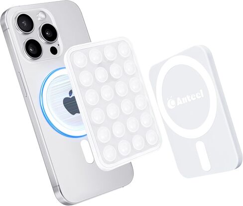 Magnetic Suction Phone Mount for MagSafe Case, Silicone Grip Secure Mirror Shower Phone Holder for iPhone 12/13/14/15/16, Hands-Free Selfie/Video for TikTok Creator/Influencer (Lavender) in Saudi Arabia