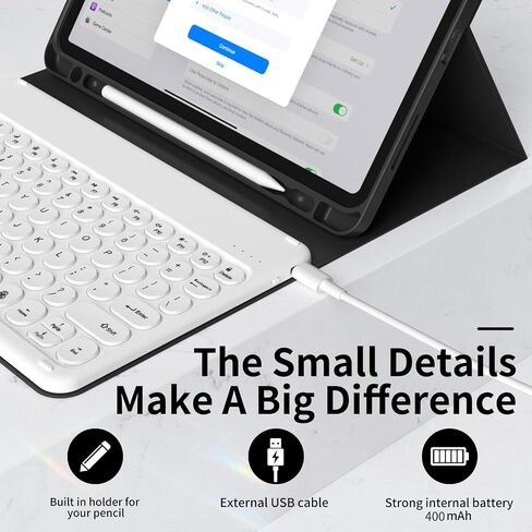 for iPad Pro 11 Inch Case with Keyboard (4th/3rd/2nd, 2022/2021/2020 Release) - 7 Colors Backlit Wireless Detachable Folio Keyboard, Flip Cover with Pencil Holder for iPad Pro 11, Purple in Kuwait