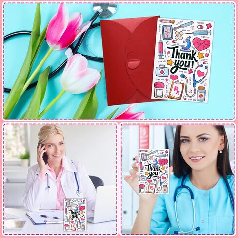 FLYAB Nurse Thank You Card - Clinical Instructor Gifts from Student with Envelope Nurse Graduation Card Clinical Instructor Gift for EMTs Essential Medical Staff Nurses Doctor Medical Healthcare Workers in Saudi Arabia