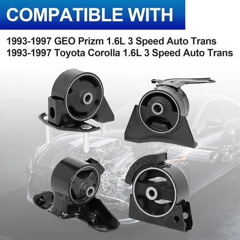Engine Motor Mount Set - Compatible with Fits for 2003 2004 2005 2006 2007 2008 Toyota Corolla & Toyota Matrix 1.8L 4pc, A4220 A4219 A4218 A4221 in Kuwait