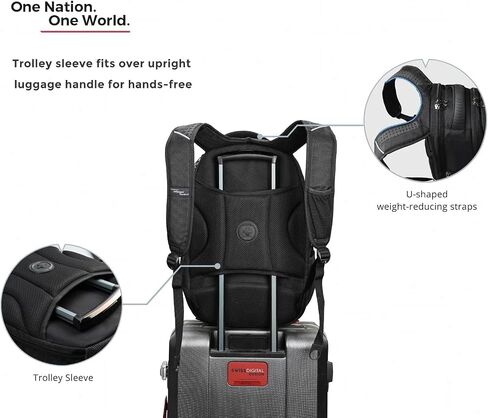 Swissdigital Design TSA Large Business Laptop Backpack For Men, Travel Backpack, Extra Large Laptop Backpacks for Men Women, Water Resistant College Backpacks Airline Approved Business Work J14 in Kuwait