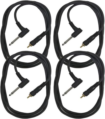 Seismic Audio - SA-TSR5-R - 5 Foot Right Angle 1/4" TS to RCA Mono Patch Cable - Amplifier to Mixer Connector - Unbalanced Adapter in Kuwait