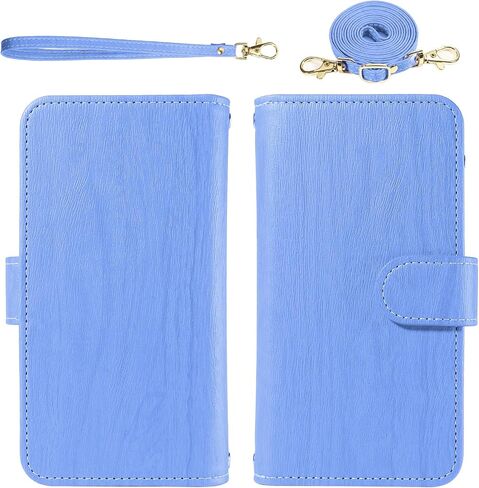 Asuwish Phone Case for Samsung Galaxy A15 5G/4G Zipper Wallet Magnetic Detachable Cell Cover with Tempered Glass Screen Protector Crossbody Lanyard Strap Card Holder Slot A 15 G5 15A Women Girls Brown in Saudi Arabia