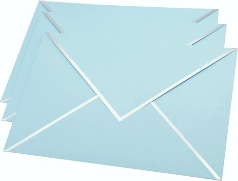 A7 Envelopes - V Flap Foil Border Luxury Mailing Envelopes for 5" x 7" Cards - for Wedding, Invitations, Baby Shower, Photos, Graduation, Birthday, Bridal Shower - 5.25" x 7.25" (Pink, 25 Pack) in Saudi Arabia