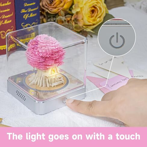 3D Memo Memo Pads تقويم مكتب الورق مع الضوء ، والهدايا الإبداعية DIY ، ومكعبات لوحات الملاحظات غير اللطيفة الملصقات الملصقات الملصقات النشر للمكتب/الصفحة الرئيسية (الوردي) in Kuwait