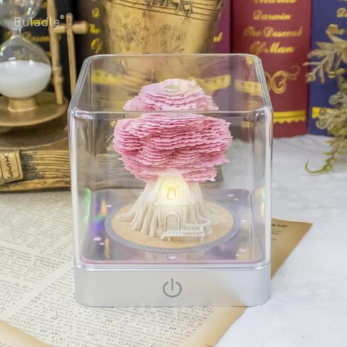 3D Memo Memo Pads تقويم مكتب الورق مع الضوء ، والهدايا الإبداعية DIY ، ومكعبات لوحات الملاحظات غير اللطيفة الملصقات الملصقات الملصقات النشر للمكتب/الصفحة الرئيسية (الوردي) in Kuwait