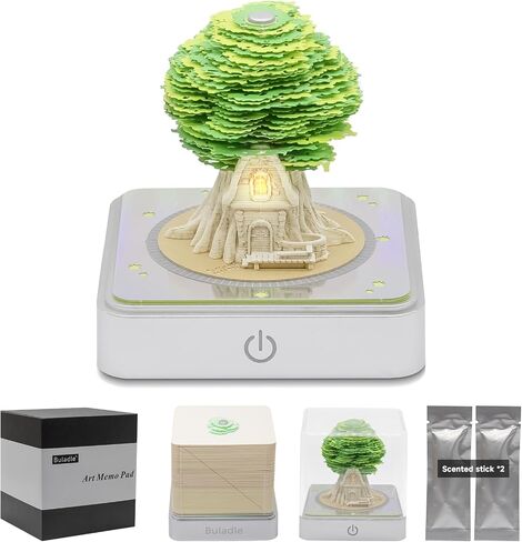 3D Memo Memo Pads تقويم مكتب الورق مع الضوء ، والهدايا الإبداعية DIY ، ومكعبات لوحات الملاحظات غير اللطيفة الملصقات الملصقات الملصقات النشر للمكتب/الصفحة الرئيسية (الوردي) in Kuwait