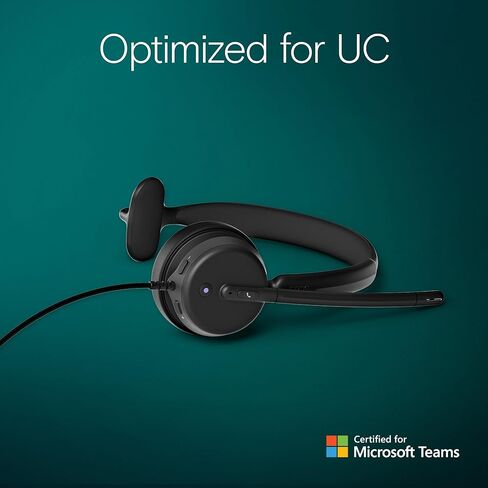 EPOS Impact 460 - Binaural On-Ear Headset with Dual Microphone, Noise Cancellation, USB-C/USB/A Connectivity, Home Office, Plug-and-Play, Zoom, UC in Kuwait