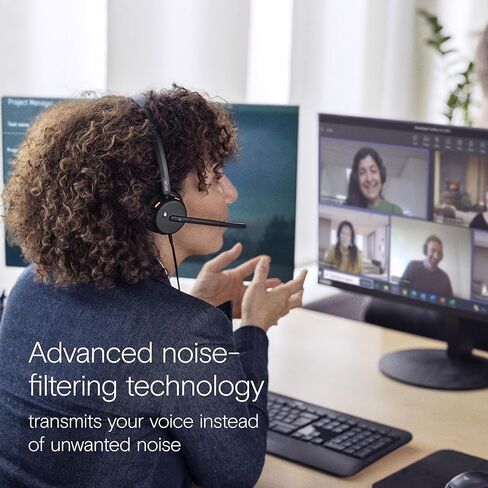 EPOS Impact 460 - Binaural On-Ear Headset with Dual Microphone, Noise Cancellation, USB-C/USB/A Connectivity, Home Office, Plug-and-Play, Zoom, UC in Kuwait