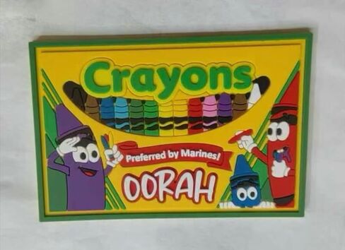 Crayons Morale PVC Patch with Hook and Loop in Kuwait