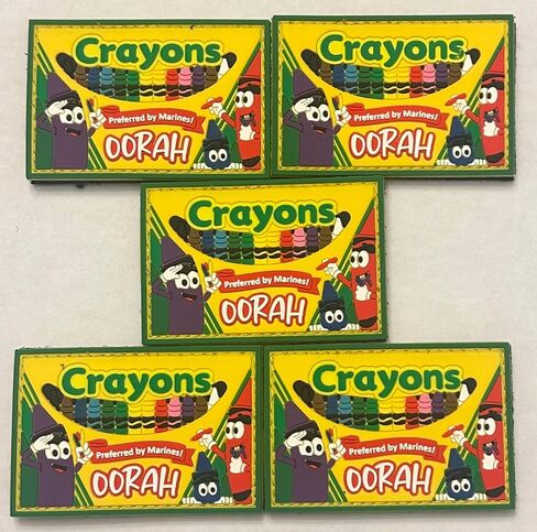 Crayons Morale PVC Patch with Hook and Loop in Kuwait