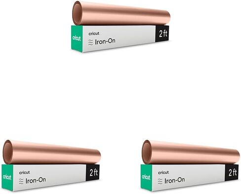 Cricut Everyday Iron On - Coral, 3-Pack of 2ft Rolls (12"x24"), 6ft Total - HTV Heat Transfer Vinyl for Shirts, Apparel, Hats & More - Compatible with Maker & Explore Machines in Saudi Arabia