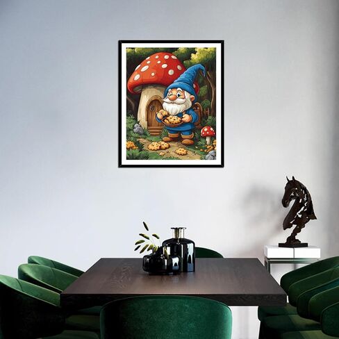 ARNLRDYA Gnome Paint by Numbers for Adults, Gnomes Using Sewing Machine Paint by Number Kits, Gnome Sewing A Quilt Acrylic Painting for Home Decor(16×20inch, Unframe) in Saudi Arabia