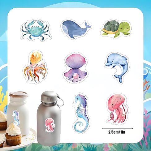 Insect Bug Stickers Rolls - 1000Pcs Small Animal Sticker Ladybird Beetle Butterfly Decals Insect Aesthetics Self-Adhesive Labels for Kids School Prizes Rewards Classroom Teaching. (Ocean) in Saudi Arabia