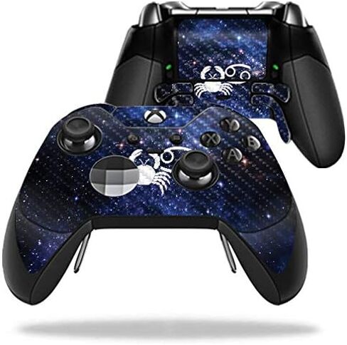 MightySkins Carbon Fiber Skin for Microsoft Xbox One Elite Controller - Taurus | Protective, Durable Textured Carbon Fiber Finish | Easy to Apply, Remove, and Change Styles | Made in The USA in Saudi Arabia