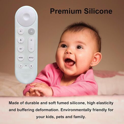 Silicone Case Cover for Google TV Streamer (4K) Voice Remote 2024 - Protective (Anti-Slip) Shockproof Lightweight Remote Cover (Hazel) in Kuwait