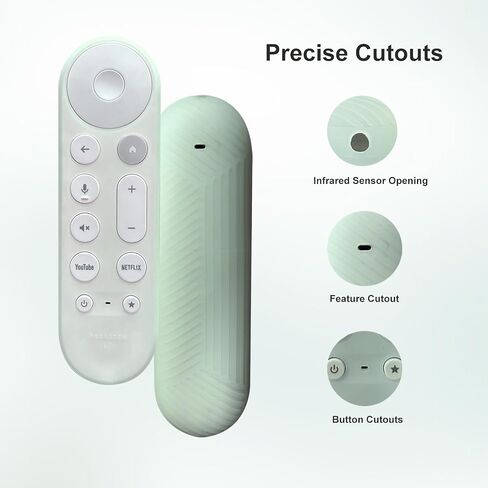 Silicone Case Cover for Google TV Streamer (4K) Voice Remote 2024 - Protective (Anti-Slip) Shockproof Lightweight Remote Cover (Hazel) in Kuwait