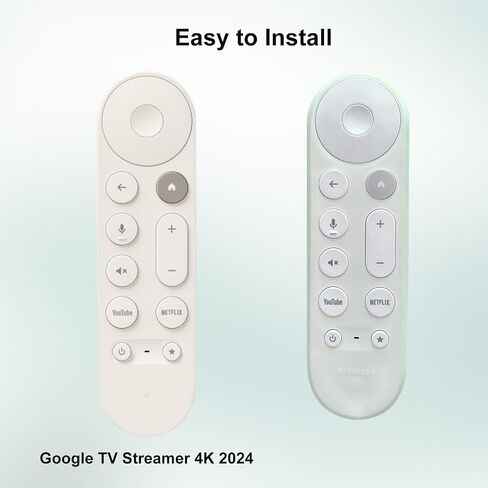 Silicone Case Cover for Google TV Streamer (4K) Voice Remote 2024 - Protective (Anti-Slip) Shockproof Lightweight Remote Cover (Hazel) in Kuwait