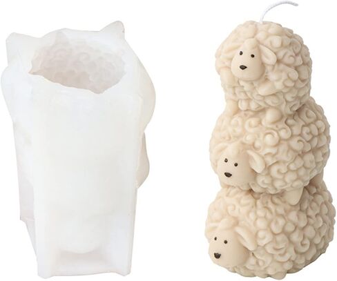 3D Stacking Monkey Candle Mold, Monkey Silicone Mold for Fondant, Chocolate, Cake Decor, Candle, Soap, Polymer Clay, Plaster Ornament, Resin Art (Monkey) in Saudi Arabia
