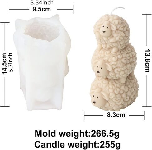 3D Stacking Monkey Candle Mold, Monkey Silicone Mold for Fondant, Chocolate, Cake Decor, Candle, Soap, Polymer Clay, Plaster Ornament, Resin Art (Monkey) in Saudi Arabia