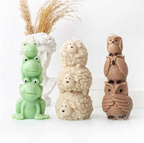 3D Stacking Monkey Candle Mold, Monkey Silicone Mold for Fondant, Chocolate, Cake Decor, Candle, Soap, Polymer Clay, Plaster Ornament, Resin Art (Monkey) in Saudi Arabia