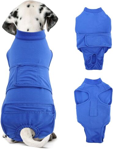 OYX Dog Surgery Recovery Suit, Adjustable Back Dog Onesie for Surgery Female Male, Recovery E-Collar & Cone Alternative Surgical Spay, Breathable Bodysuit Shirt Protect Dog's Prevent Licking, Pink M in Saudi Arabia