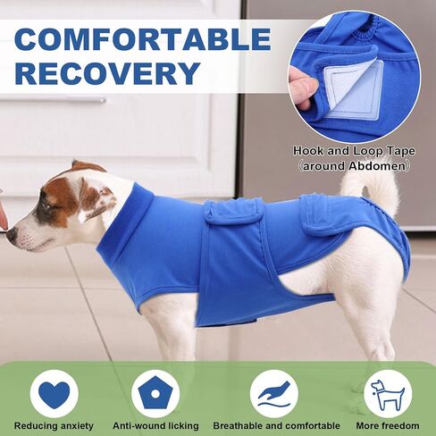 OYX Dog Surgery Recovery Suit, Adjustable Back Dog Onesie for Surgery Female Male, Recovery E-Collar & Cone Alternative Surgical Spay, Breathable Bodysuit Shirt Protect Dog's Prevent Licking, Pink M in Saudi Arabia