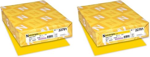Neenah Paper 22791 Color Cardstock, 65lb, 8 1/2 x 11, Sunburst Yellow, 250 Sheets (Pack of 2) in Saudi Arabia