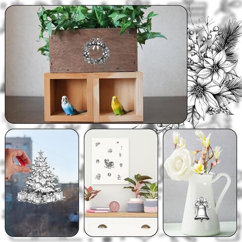 WANDIC 6 Sheets Christmas Theme Rub On Transfer Sticker, Merry Christmas Stickers Transfer Decals for DIY Photo Albums Furniture, 5.9 * 11.8in in Saudi Arabia