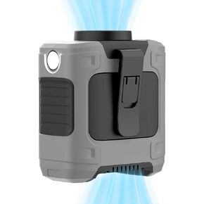 2025 Upgrade Portable Fan 10000mAh Rechargeable Portable Waist Clip Fan 15500RPM Neck Fan With Max 12H Working Time, 3-speed adjustment with LED flashlight Portable Fan for Outdoor Jobsite and etc
