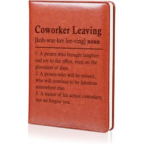 LBWCER Coworker Leaving Gifts for Women Men,Coworker Leather Journal Notebook,New Job Gifts,Coworker Birthday Gift (Coworker Leaving)