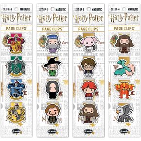 Re-marks Harry Potter Wizards and Hogwarts Magnetic Page Clips, 2 Sets of 4 Page Clips, 8 Clips Total