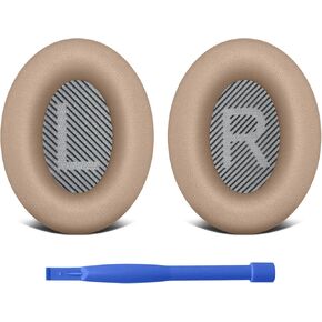 أسماء الأذن البديلة البديلة لـ Meliya لـ Bose QuietComfort 35 والراحة الهادئة 35 II سماعات وسائد أذن مع جلد البروتين الناعم ورغوة عزل الضوضاء لـ Bose QC 35II/35/25/15 QC2/AE2 (أسود) in Kuwait