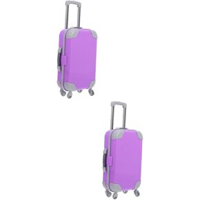 Doll Accessories Carry Suitcase Miniature Dollhouse Suitcase Doll Clothes Storage for 18 Inch Girl Dollhouse Travel Gear for Kids