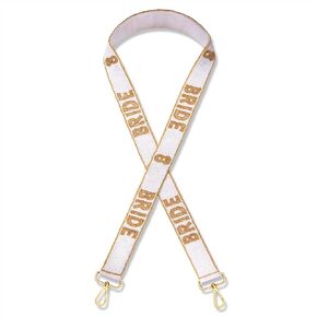 YAHPERN Beaded Bride Purse Strap Replacement Bridal Crossbody Shoulder Bag Straps Wedding Bachelorette Party Outfits Gifts (Style A)
