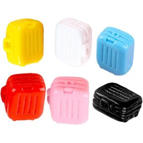 6pcs mini forccase party sevel box واقعية دمية صغيرة أمتعة دمية ديكور الملحقات لتخطيطات diy micro-scene الزخار