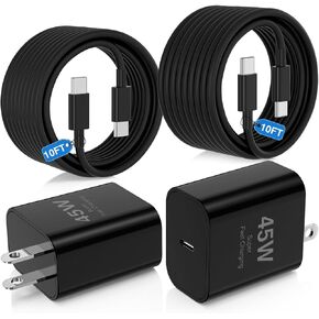 45W Charger for iPhone 16 15 Pro Max Fast Charging 6FT, iPhone 16 15 Plus Charger Cord with USBC Charger Block for MacBook Air 13/11 inch M1/M2,2022 2020 2019 2018 2017 Laptop,iPad Pro-Black in Kuwait