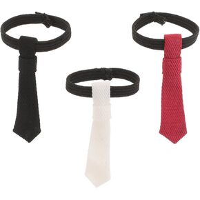 Eringogo 3pcs Dollhouse Neck Ties 1:12 Scale Miniature Doll Tie للرجال غرفة نوم DIY دمية لبس دمية صغيرة TIE MINII